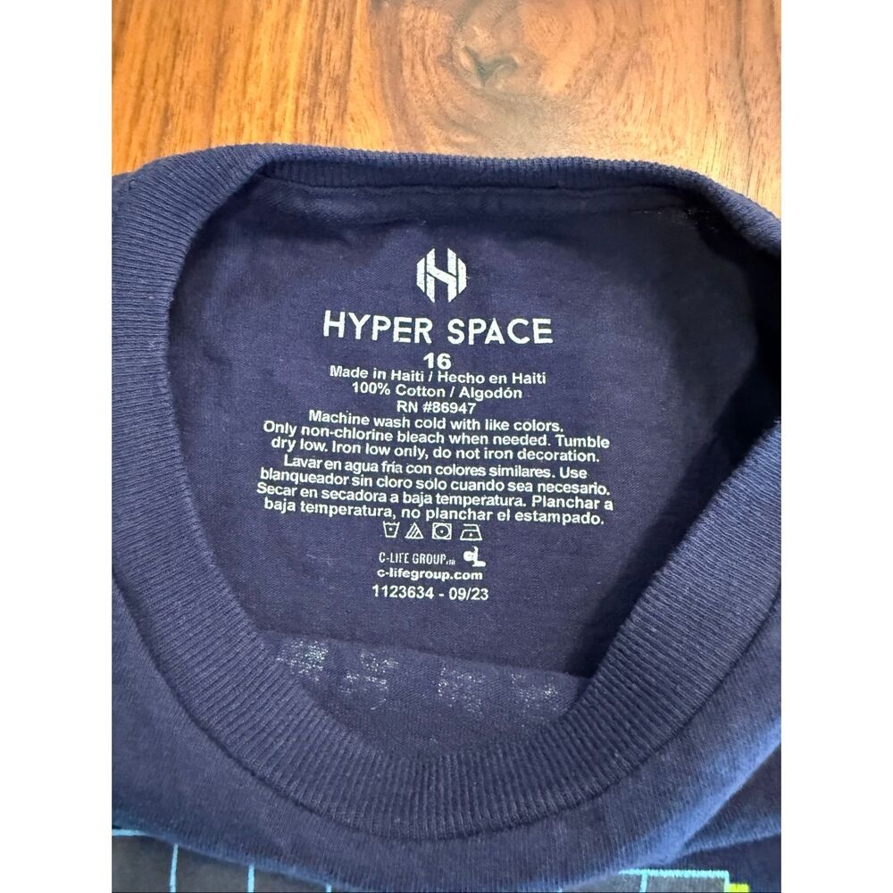 Hyper Space Boys' Navy Blue NASA 100% Cotton Long Sleeve T-Shirt Size 16 - Picture 5 of 6